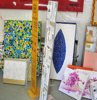 Blick ins Atelier der Darmst�dter K�nstlerin Angela Giesselmann