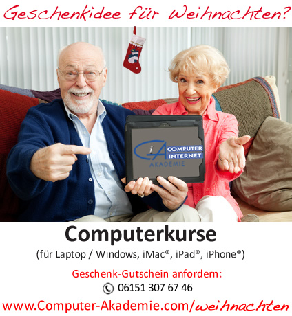 Computerkurs als Weihnachtsgeschenk - der Geschenketipp