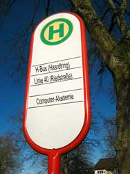 Bushaltestellen zur Computer-Akademie Darmstadt